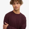 Camiseña orgánica de manga larga oversize - Rojo sangre