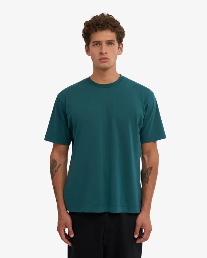 Camiseña orgánica de talla grande - Verde océano