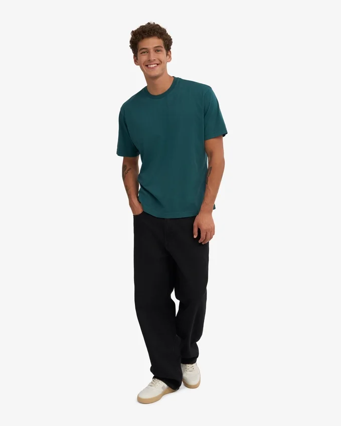 Camiseña orgánica de talla grande - Verde océano