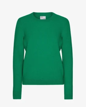 Camiseta clásica de lana merino para mujer - Verde Kelly