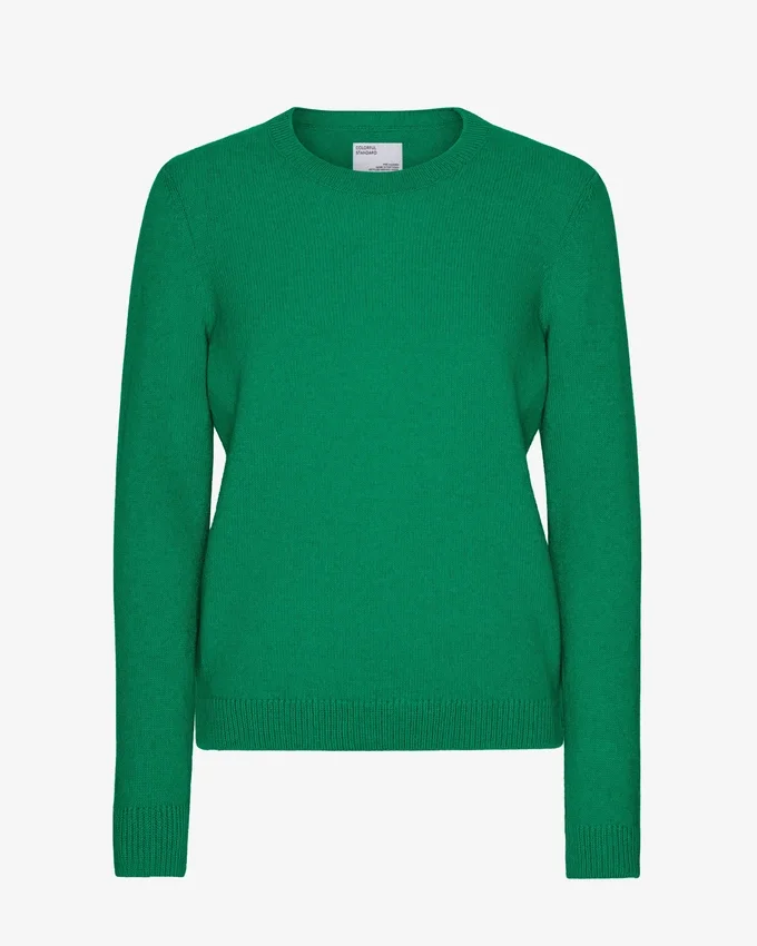 Camiseta clásica de lana merino para mujer - Verde Kelly