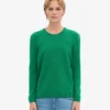 Camiseta clásica de lana merino para mujer - Verde Kelly