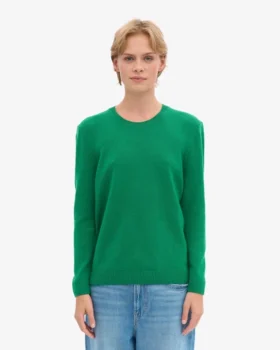 Camiseta clásica de lana merino para mujer – Verde Kelly