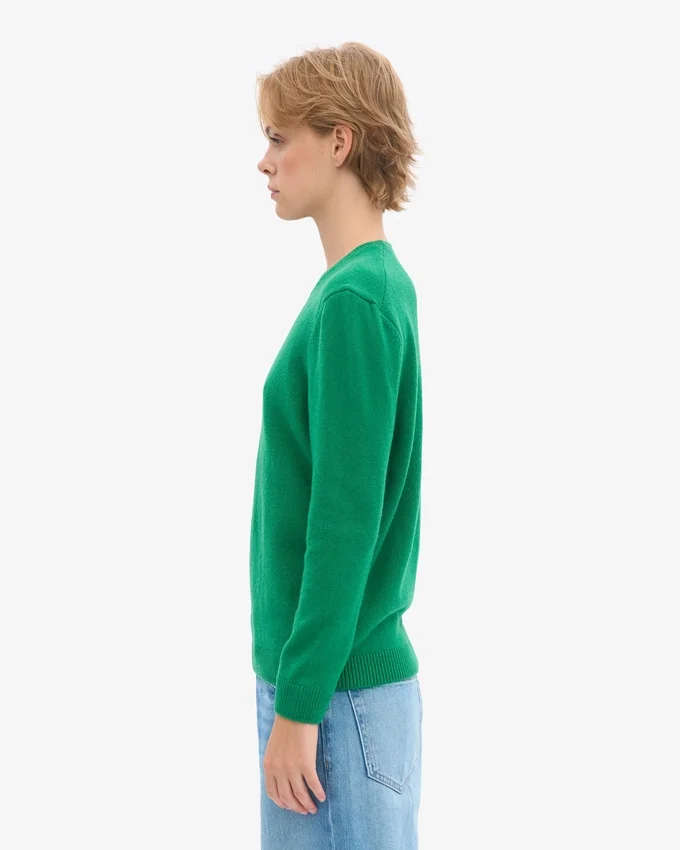 Camiseta clásica de lana merino para mujer - Verde Kelly
