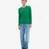 Camiseta clásica de lana merino para mujer - Verde Kelly
