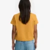 Camiseta corta de corte cuadrado orgánica - Amarillo quemado