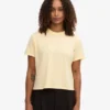 Camiseta corta holgada orgánica - Amarillo suave
