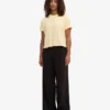 Camiseta corta holgada orgánica - Amarillo suave