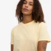 Camiseta corta holgada orgánica - Amarillo suave