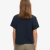 Camiseta corta holgada orgánica - Azul marino
