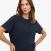 Camiseta corta holgada orgánica - Azul marino