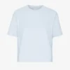 Camiseta corta holgada orgánica - Azul polar