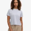 Camiseta corta holgada orgánica - Azul polar
