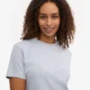 Camiseta corta holgada orgánica - Azul polar