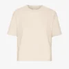 Camiseta corta holgada orgánica - Blanco marfil