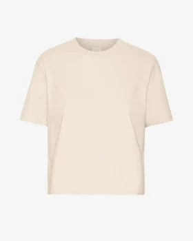 Camiseta corta holgada orgánica - Blanco marfil