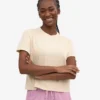 Camiseta corta holgada orgánica - Blanco marfil