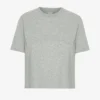 Camiseta corta holgada orgánica - Gris jaspeado