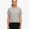 Camiseta corta holgada orgánica - Gris jaspeado