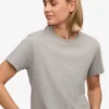 Camiseta corta holgada orgánica - Gris jaspeado