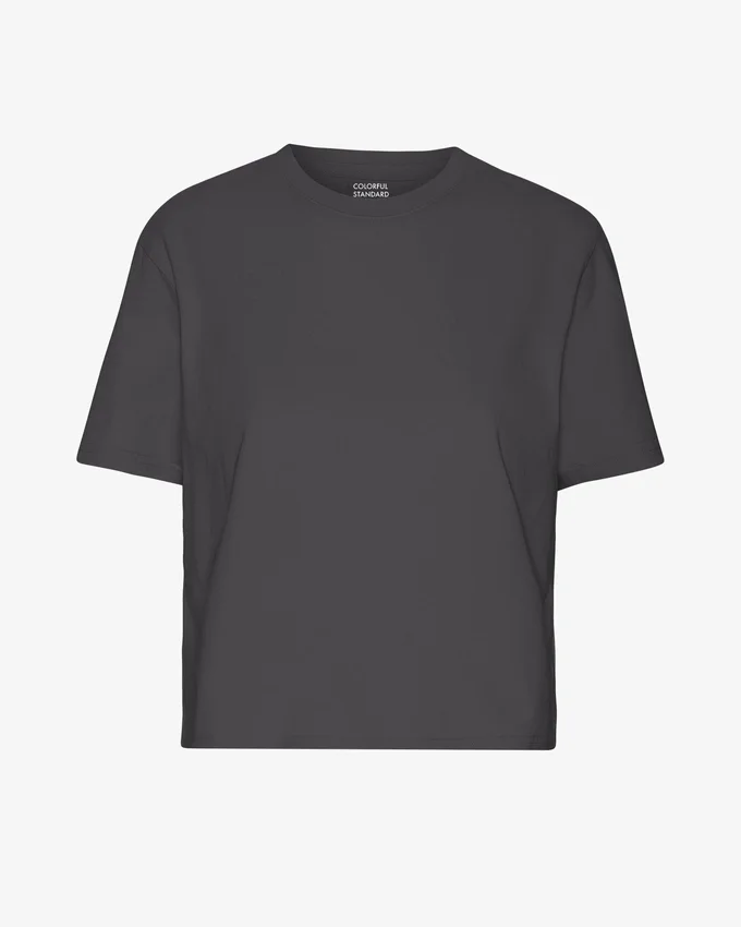 Camiseta corta holgada orgánica - Gris lava