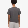 Camiseta corta holgada orgánica - Gris lava