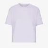 Camiseta corta holgada orgánica - Lavanda suave