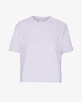Camiseta corta holgada orgánica - Lavanda suave