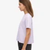 Camiseta corta holgada orgánica - Lavanda suave