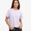 Camiseta corta holgada orgánica - Lavanda suave