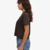 Camiseta corta holgada orgánica - Marrón café