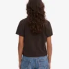 Camiseta corta holgada orgánica - Marrón café
