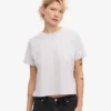 Camiseta corta holgada orgánica - Mezcla de nieve