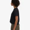 Camiseta corta holgada orgánica - Negro intenso