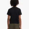 Camiseta corta holgada orgánica - Negro intenso