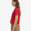Camiseta corta holgada orgánica - Rojo escarlata