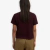 Camiseta corta holgada orgánica - Rojo sangre