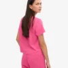 Camiseta corta holgada orgánica - Rosa chicle