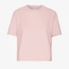Camiseta corta holgada orgánica - Rosa descolorido