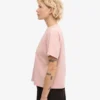 Camiseta corta holgada orgánica - Rosa descolorido