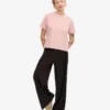 Camiseta corta holgada orgánica - Rosa descolorido