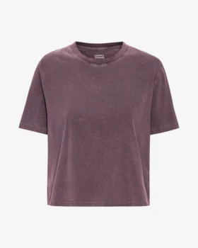 Camiseta corta holgada orgánica - Uva descolorida