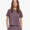 Camiseta corta holgada orgánica - Uva descolorida