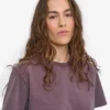 Camiseta corta holgada orgánica - Uva descolorida
