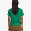 Camiseta corta holgada orgánica - Verde Kelly