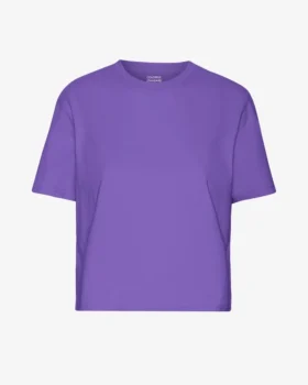 Camiseta corta holgada orgánica - Violeta ultravioleta
