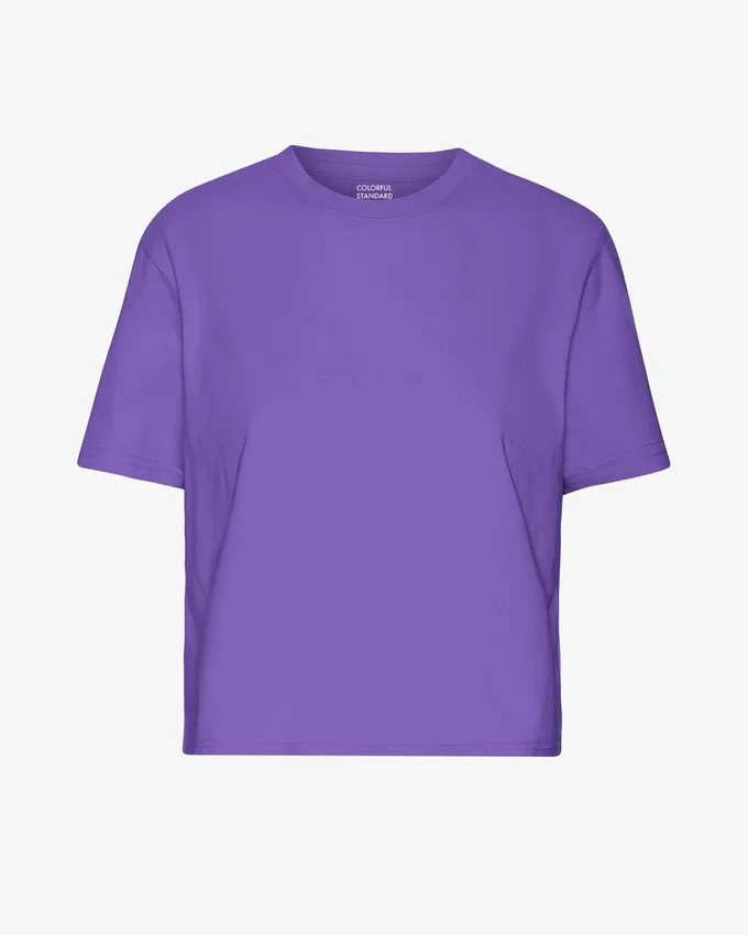 Camiseta corta holgada orgánica - Violeta ultravioleta