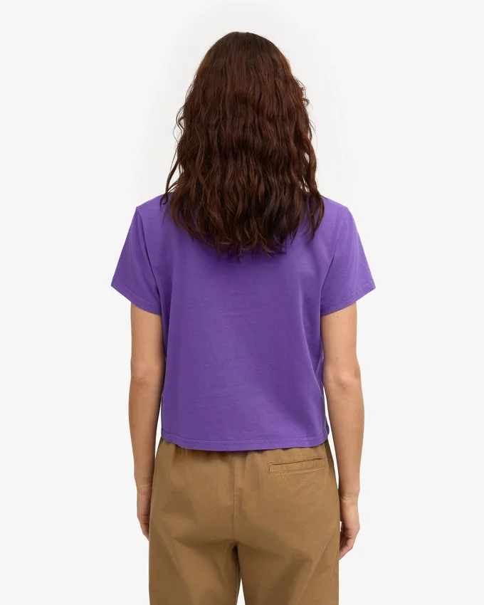 Camiseta corta holgada orgánica - Violeta ultravioleta