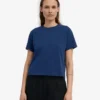 Camiseta corta y holgada orgánica - Azul marino