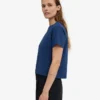 Camiseta corta y holgada orgánica - Azul marino